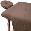 600TC Massage Table Sheet Set-100% Egyptian 3-Piece Massage Sheet Set-Ultra-Light,Premium Facial Bed Cover,Wrinkle Free, Includes Flat Sheet,Fitted Sheet with Face Cradle Cover [ Taupe Solid ] view 1