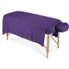 600TC Massage Table Sheet Set-100% Egyptian 3-Piece Massage Sheet Set-Ultra-Light,Premium Facial Bed Cover,Wrinkle Free, Includes Flat Sheet,Fitted Sheet with Face Cradle Cover [ Purple Solid ] view 2