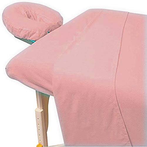 600TC Massage Table Sheet Set-100% Egyptian 3-Piece Massage Sheet Set-Ultra-Light,Premium Facial Bed Cover,Wrinkle Free, Includes Flat Sheet,Fitted Sheet with Face Cradle Cover [ Peach Solid ]