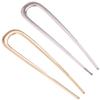 2Pcs French Hair Pin, 1.4 x 5.5" French Twist Hair Pin, New U-shaped Hair Stick for Thick Hair Buns, Fashionable French Pin, Elegant Hair Accessories for Women & Girls (Gold+Silver) view 3