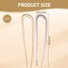 2Pcs French Hair Pin, 1.4 x 5.5" French Twist Hair Pin, New U-shaped Hair Stick for Thick Hair Buns, Fashionable French Pin, Elegant Hair Accessories for Women & Girls (Gold+Silver) view 4
