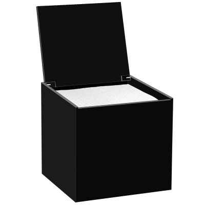 DELIPPLY Face Towelettes Disposable Holder, Disposable Face Towel Container Acrylic, Facial Towels Storage Box, Black