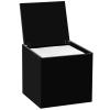 DELIPPLY Face Towelettes Disposable Holder, Disposable Face Towel Container Acrylic, Facial Towels Storage Box, Black view 1