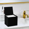 DELIPPLY Face Towelettes Disposable Holder, Disposable Face Towel Container Acrylic, Facial Towels Storage Box, Black view 2