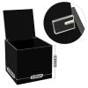DELIPPLY Face Towelettes Disposable Holder, Disposable Face Towel Container Acrylic, Facial Towels Storage Box, Black view 3