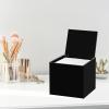 DELIPPLY Face Towelettes Disposable Holder, Disposable Face Towel Container Acrylic, Facial Towels Storage Box, Black view 4