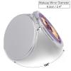 KLWQR Funny Cartoon Pug Puppy Dog Travel Makeup Mirror Portable Folding Cosmetic Compact Mirror with 2 X 1x Magnification Mini Pocket Mirror for Women Purses view 2