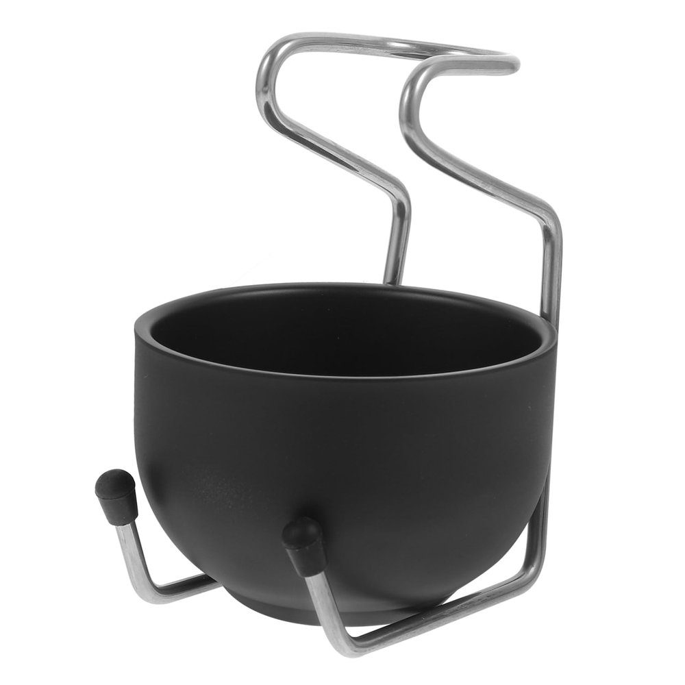 Didiseaon 1set Metal Shaving Soap Bowl Holder for Men Stainless Steel Grooming Kit for Travel and Home Use Includes Soap Bowl and Stand Portable and Lightweight
