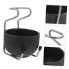 Didiseaon 1set Metal Shaving Soap Bowl Holder for Men Stainless Steel Grooming Kit for Travel and Home Use Includes Soap Bowl and Stand Portable and Lightweight view 2