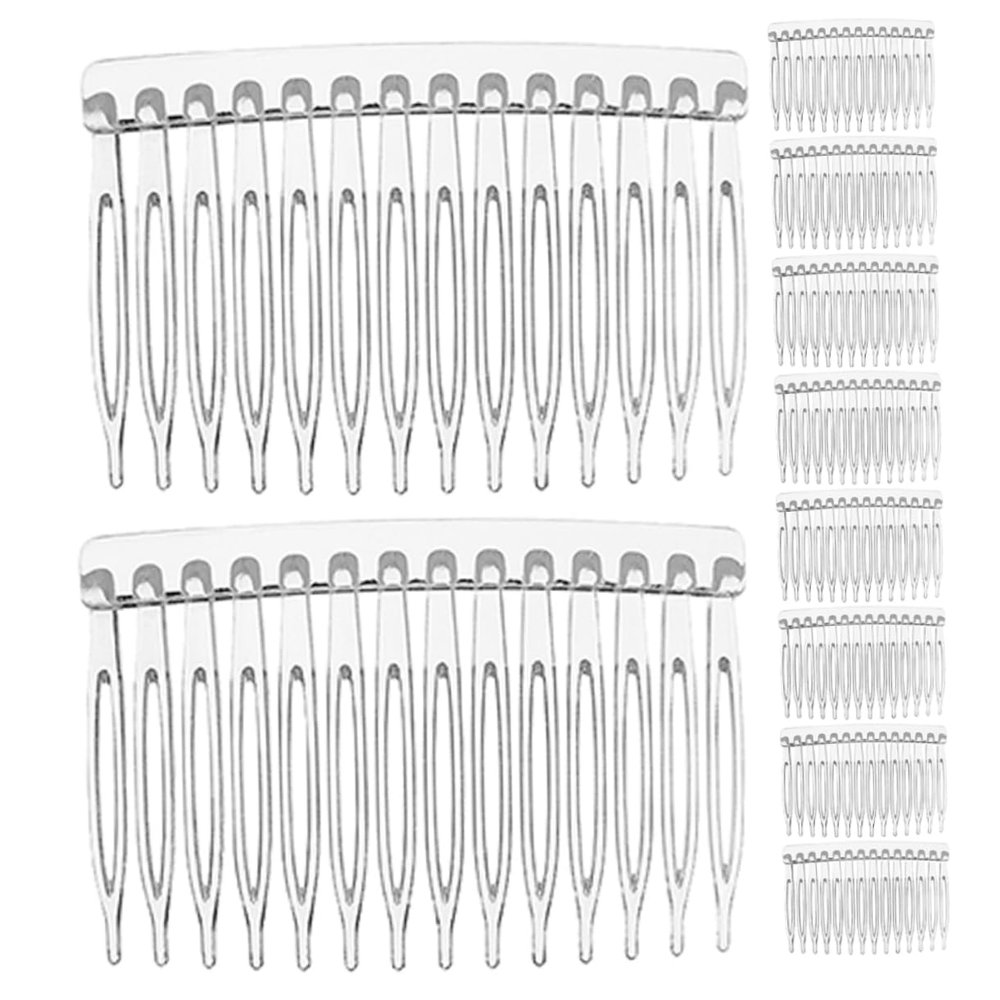 Baluue 20pcs Wide Plastic Comb Wedding Hair Accessories Bridal Teasing Comb for Women Girls