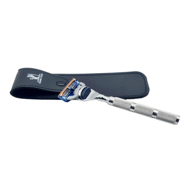 The mighty ally in the battle for a superior shave, the Sword Edge Fusion 5 compatible razor - "Ravon3" (With Pouch)