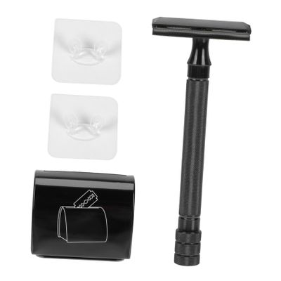 HAPINARY Manual Beard Shaver Double-sided Razor Face Hair Removal Tool Compact for Travel