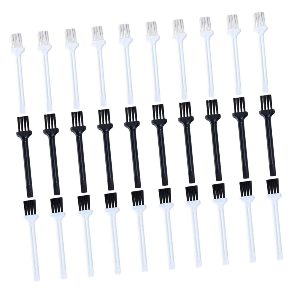 HAPINARY 60pcs Plastic Cleaning Brush for Keyboard and Electronic Devices Ergonomic Design Durable Bristles for Efficient Dust Removal Household Appliances and Circuit Boards Black White