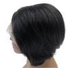 100% Human hair Short Pixie Wig T Part Side Part Short Wig view 2
