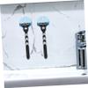 WOONEKY 2pcs Suction Cup Razor Rack Space-saving Bathroom Shaver Holder for Easy Access Durable Plastic Design for Shower Use view 3