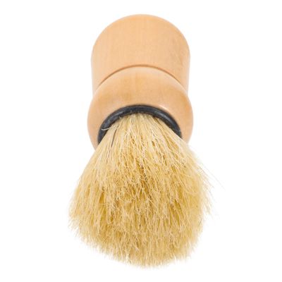 Ipetboom Men Wood Beard Brush Shaving Brush for Men Detangler Exfoliator Cleaner