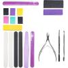 19 Pcs/Set Nails Buffers Set Nails Files Nails Buffing Block Sponge Rubbing Set Nails Repair And Dead Skin Removal Tools view 1