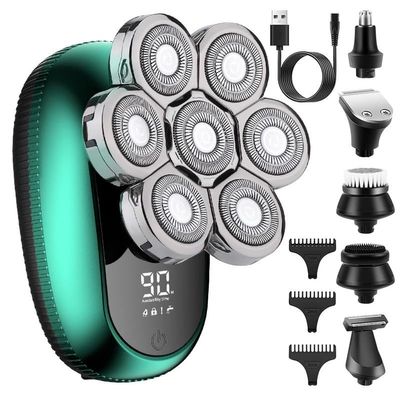 Head Shavers for Bald Men, 6 in 1 Electric Head Shaver for Bald Men 7D Floating Cutter Beard USB Charging Trimmer Clipper Shaving