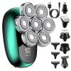 Head Shavers for Bald Men, 6 in 1 Electric Head Shaver for Bald Men 7D Floating Cutter Beard USB Charging Trimmer Clipper Shaving view 1
