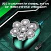 Head Shavers for Bald Men, 6 in 1 Electric Head Shaver for Bald Men 7D Floating Cutter Beard USB Charging Trimmer Clipper Shaving view 4