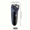 Electric Razor for Men, Rechargeable Electric Rotary Shaver, Washable Shaving Head, USB Type-C 1 Hour Fast USB Charging view 2