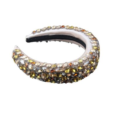 TRUSTTWO New Baroque Headband Colored ZA Trend Super Flash Water Drill Hairband Rhinestone Headband Fit For Women Girls Hair Accessories The New(5)