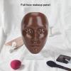 5D Silicone Makeup Practice Face Teaching Face Eye Cosmetic Mannequin Board for Cosmetology (Black) view 4