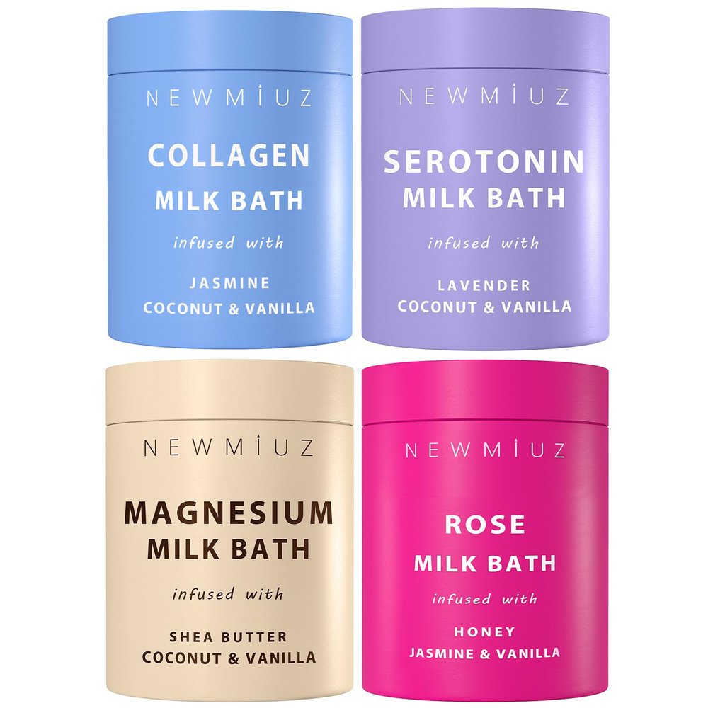 Luxurious Creamy Milk Bath Set Gifts for Women Pack of 4