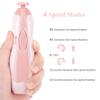 Baby Nail File Clippers Electric: Baby Nail Trimmer Electric Kit Fingernails Toes Care Manicure 6-in-1 Set with LED Light Safe for Newborn Kids and Adult Pink view 2