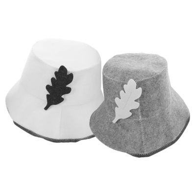 WRITWAA 2pcs Breathable Sauna Hats for Women Comfortable Felt Bucket Hats for Shower and Sauna Sessions for Use