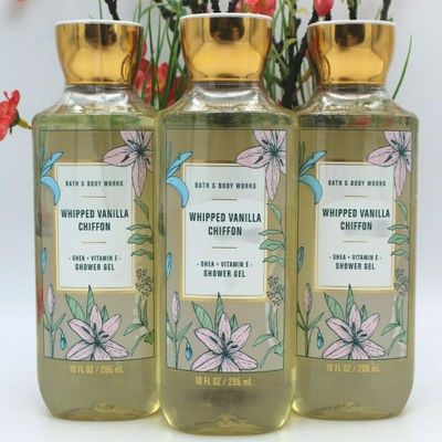 3 Whipped Vanilla Chiffon Shower Gel Bath Body Wash