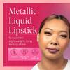 Aromi Metallic Liquid Lipstick | Chestnut Rose Lip Color with Shimmery Finish, Long-lasting + Long Wear, Smudge Proof, Waterproof, Vegan, Cruelty-free (Burgundy Quartz) view 2