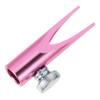 Baluue Eyebrow Pencil Sharpener Compact Metal Manual Sharpener for Eyeliner and Makeup Pencils Dual-Sided U-Shaped Slot Lightweight and Portable for School and Travel Use Pink view 1