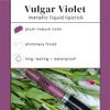 Aromi Plum Mauve Metallic Liquid Lipstick | Long-lasting, Purple Lip Color with Shimmery Finish, Waterproof, Vegan, Cruelty-free, Gluten and Paraben Free (Vulgar Violet) view 3