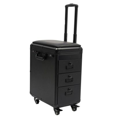 JJENXYYDS Professional Makeup Case Organizers,3 in 1 Rolling Makeup Case with Drawers 360 Swivel Rolling Cosmetic Case Travel for Salon Barber, Artists,Tattoo Artist
