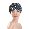 Baseball Basketball Football Hockey print Bath cap Large bath cap Fit for all lengths of hair Protects hair bath cap Reusable view 3