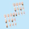 Christmas Press on Nails Medium Square Fake Nails With Snowflake Designs Xmas White French Tip False Nails Full Cover Stick on Nails Acrylic Winter Artificial Nails for Women Glue on Nails 24 Pcs view 3