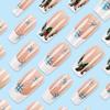 Christmas Press on Nails Medium Square Fake Nails With Snowflake Designs Xmas White French Tip False Nails Full Cover Stick on Nails Acrylic Winter Artificial Nails for Women Glue on Nails 24 Pcs view 4