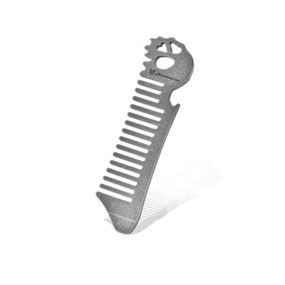 Titanium Comb Antistatic Handmade Mustache Comb Compact and Convenient Haircrush (StoneWashed)
