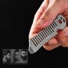 Titanium Comb Antistatic Handmade Mustache Comb Compact and Convenient Haircrush (StoneWashed) view 4