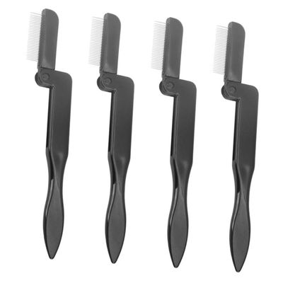 MERRYHAPY 4pcs Multi-function Eyebrow Styling Tool Brow Kit Eyebrow Brush Comb Lash Grooming Brush for Women Men Folding Comb