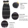 28 28 28 Inch Straight Bundles Human Hair Natural Black Color 8A Grade Unprocessed Brazilian Virgin Hair 3 Bundles Straight Hair Bundles Double Weft Extensions Hair view 3