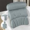 Bath Pillow Bathtub Pillow for Tub Luxury Bath Tub Pillows for Tub Neck and Back Support with 4D Air Mesh Fabric and 8 Strong Powerfull Non-Slip Suction Cups Relaxing Bath Accessories Spa Gifts, Grey view 1