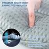 Bath Pillow Bathtub Pillow for Tub Luxury Bath Tub Pillows for Tub Neck and Back Support with 4D Air Mesh Fabric and 8 Strong Powerfull Non-Slip Suction Cups Relaxing Bath Accessories Spa Gifts, Grey view 4