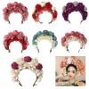jojobasec Bride Garlands Party Wedding Flower Headband Beach Headwear Hairband Girl Hair Accessory Women Head Hoop view 2