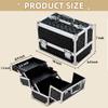Leeora&Leekoo Makeup Train Case with Lighted Mirror,Portable Makeup Box Organizer (Black) view 2