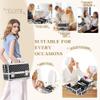 Leeora&Leekoo Makeup Train Case with Lighted Mirror,Portable Makeup Box Organizer (Black) view 3