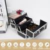 Leeora&Leekoo Makeup Train Case with Lighted Mirror,Portable Makeup Box Organizer (Black) view 4