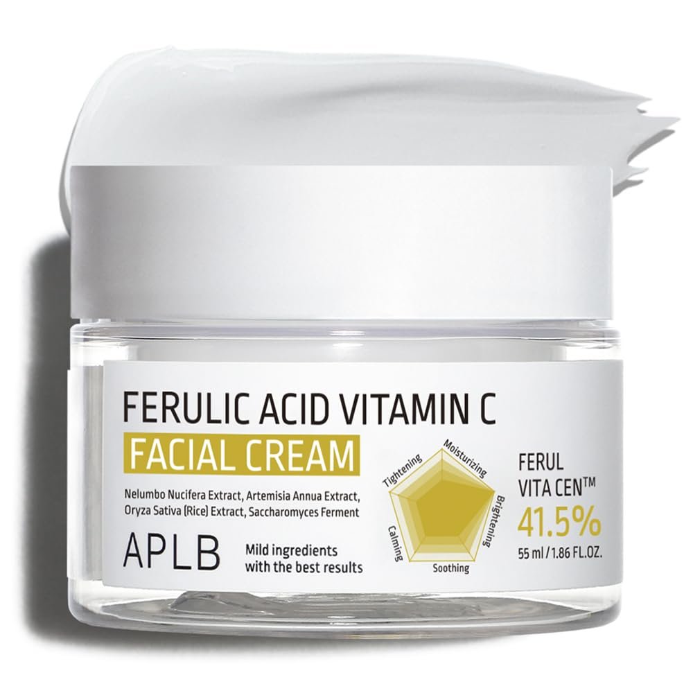 APLB Ferulic Acid Vitamin C Facial Cream | FERUL VITA CEN 41.5% 1.86 FL.OZ/Korean Skincare, Antioxidant, Wrinkle care, Dark spots, Elasticity care, Helps with skin discoloration