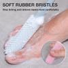 Pink Silicone Body Scrubber, Foot Back Scrubber in Shower, Long Handle Exfoliating Brush for Men and Women view 3